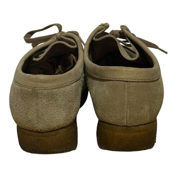 Clarks Originals Wallabee Style Moc Toe Beige Suede Womens Size 7.5 Casual Shoes - Picture 6 of 9
